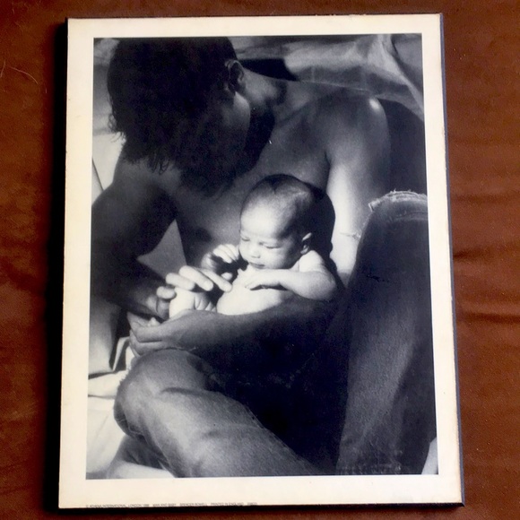 Vintage 1986 Athena International MAN AND BABY  Spencer Rowell Art Print #208031 - Picture 2 of 6